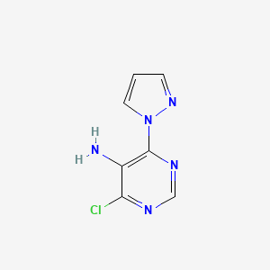 4-chloro-6-(1H-pyrazol-1-yl)pyrimidin-5-amine - 1342392-11-3