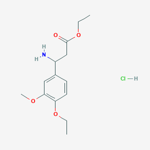 Ethyl 3-amino-3-(4-ethoxy-3-methoxyphenyl)-propanoate hydrochloride - 945419-74-9