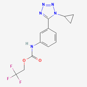 2,2,2-trifluoroethyl N-[3-(1-cyclopropyl-1H-1,2,3,4-tetrazol-5-yl)phenyl]carbamate - 1221724-15-7