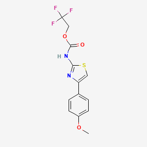 2,2,2-trifluoroethyl N-[4-(4-methoxyphenyl)-1,3-thiazol-2-yl]carbamate - 1269151-65-6