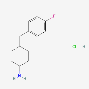 4-[(4-Fluorophenyl)methyl]cyclohexan-1-amine hydrochloride - 2098107-38-9