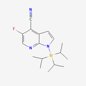 5-Fluoro-1-(triisopropylsilyl)-1H-pyrrolo[2,3-b]pyridine-4-carbonitrile - 1228666-58-7