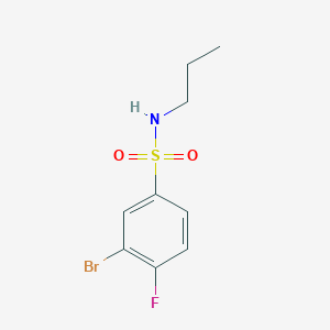 3-Bromo-4-fluoro-N-propylbenzene-1-sulfonamide - 1874673-86-5