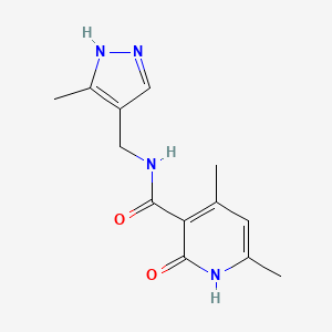 4,6-dimethyl-N-[(3-methyl-1H-pyrazol-4-yl)methyl]-2-oxo-1,2-dihydropyridine-3-carboxamide - 1182778-83-1