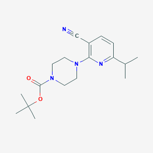 Tert-butyl 4-(3-cyano-6-isopropyl-2-pyridinyl)-tetrahydro-1(2H)-pyrazinecarboxylate - 1221792-09-1
