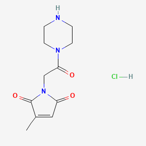 3-methyl-1-[2-oxo-2-(piperazin-1-yl)ethyl]-2,5-dihydro-1H-pyrrole-2,5-dione hydrochloride - 1258639-85-8