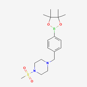 1-Methanesulfonyl-4-{[4-(tetramethyl-1,3,2-dioxaborolan-2-yl)phenyl]methyl}piperazine - 1206641-59-9