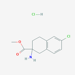 2-Amino-6-chloro-1,2,3,4-tetrahydro-naphthalene-2-carboxylic acid methyl ester hydrochloride - 1092449-06-3