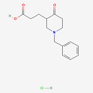 3-(1-Benzyl-4-oxopiperidin-3-yl)propanoic acid hydrochloride - 1263094-09-2