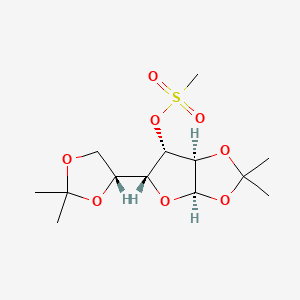 [(3aR,5R,6S,6aR)-5-[(4R)-2,2-dimethyl-1,3-dioxolan-4-yl]-2,2-dimethyl-3a,5,6,6a-tetrahydrofuro[2,3-d][1,3]dioxol-6-yl] methanesulfonate - 5450-26-0