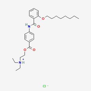 Benzoic acid, 4-(2-(octyloxy)benzamido)-, 2-(diethylamino)ethyl ester hydrochloride - 51444-52-1