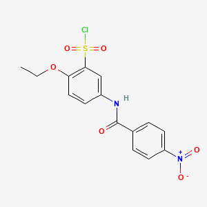 2-Ethoxy-5-(4-nitro-benzoylamino)-benzenesulfonyl chloride - 680617-98-5