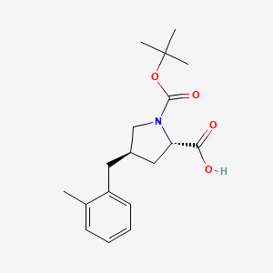 (2S,4R)-1-(tert-Butoxycarbonyl)-4-(2-methylbenzyl)pyrrolidine-2-carboxylic acid - 959578-52-0