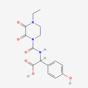 {[(4-Ethyl-2,3-dioxopiperazin-1-yl)carbonyl]amino}(4-hydroxyphenyl)acetic acid - 79868-75-0