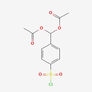 (4-(Chlorosulfonyl)phenyl)methylene diacetate - 69232-47-9
