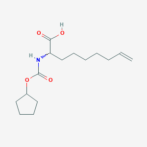 (S)-2-Cyclopentyloxycarbonylamino-non-8-enoic acid - 769167-55-7