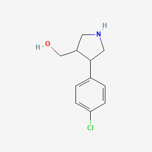 [4-(4-Chlorophenyl)pyrrolidin-3-yl]methanol - 55438-52-3