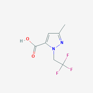 3-Methyl-1-(2,2,2-trifluoroethyl)-1H-pyrazole-5-carboxylic acid - 89239-83-8