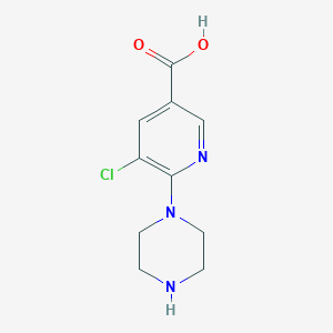 5-Chloro-6-piperazin-1-yl-nicotinic acid - 889953-74-6