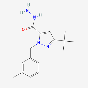 3-(Tert-butyl)-1-(3-methylbenzyl)-1h-pyrazole-5-carbohydrazide - 306937-06-4