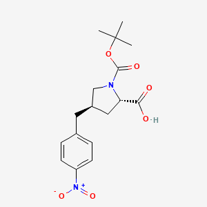 (2S,4R)-1-(tert-Butoxycarbonyl)-4-(4-nitrobenzyl)pyrrolidine-2-carboxylic acid - 959573-48-9