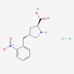 (2S,4R)-4-(2-Nitrobenzyl)pyrrolidine-2-carboxylic acid hydrochloride - 1049734-78-2