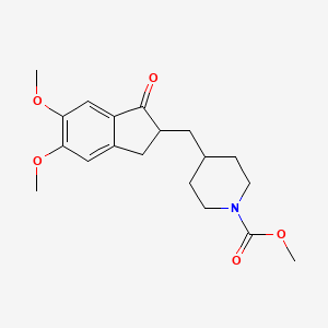 Methyl 4-((5,6-dimethoxy-1-oxo-2,3-dihydro-1H-inden-2-yl)methyl)piperidine-1-carboxylate - 192701-59-0