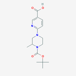 6-{4-[(tert-Butoxy)carbonyl]-3-methylpiperazin-1-yl}pyridine-3-carboxylic acid - 904817-70-5