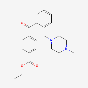 4'-carboethoxy-2-(4-methylpiperazinomethyl) benzophenone - 898782-95-1