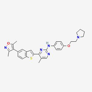 4-(5-(3,5-Dimethylisoxazol-4-yl)benzo[b]thiophen-2-yl)-5-methyl-N-(4-(2-(pyrrolidin-1-yl)ethoxy)phenyl)pyrimidin-2-amine - 1138474-57-3