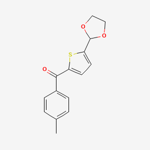5-(1,3-Dioxolan-2-YL)-2-(4-methylbenzoyl)thiophene - 898773-23-4