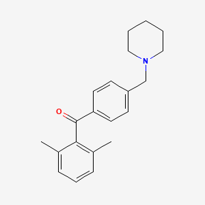 2,6-Dimethyl-4'-piperidinomethyl benzophenone - 898775-08-1