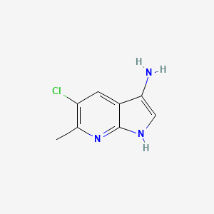 5-Chloro-6-methyl-1H-pyrrolo[2,3-b]pyridin-3-amine - 1000340-14-6