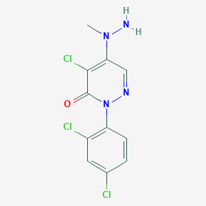 4-Chloro-2-(2,4-dichlorophenyl)-5-(1-methylhydrazino)-2,3-dihydropyridazin-3-one - 175135-85-0