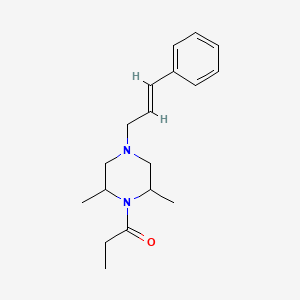 4-Cinnamyl-2,6-dimethyl-1-propionyl-piperazine - 4204-01-7