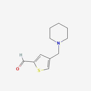 4-(Piperidin-1-ylmethyl)thiophene-2-carbaldehyde - 893745-85-2
