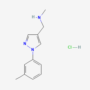 N-Methyl-1-[1-(3-methylphenyl)-1H-pyrazol-4-yl]methanamine hydrochloride - 400756-89-0