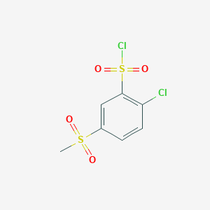 2-Chloro-5-(methylsulfonyl)benzenesulfonyl chloride - 90084-62-1