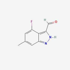 4-fluoro-6-methyl-2H-indazole-3-carbaldehyde - 885522-22-5