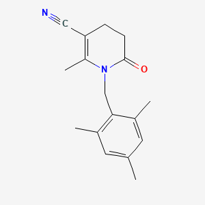 1-(Mesitylmethyl)-2-methyl-6-oxo-1,4,5,6-tetrahydro-3-pyridinecarbonitrile - 338748-73-5