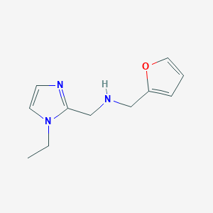 (1-Ethyl-1H-imidazol-2-ylmethyl)-furan-2-ylmethyl-amine - 886505-64-2