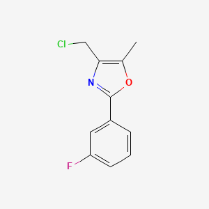 4-(Chloromethyl)-2-(3-fluorophenyl)-5-methyl-1,3-oxazole - 884504-76-1