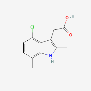 (4-chloro-2,7-dimethyl-1H-indol-3-yl)acetic acid - 105908-44-9