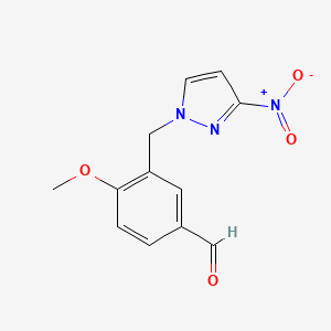 4-methoxy-3-[(3-nitro-1H-pyrazol-1-yl)methyl]benzaldehyde - 956440-93-0
