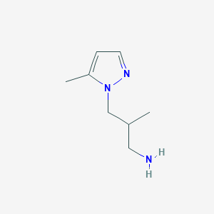 2-methyl-3-(5-methyl-1H-pyrazol-1-yl)propan-1-amine - 1006348-54-4
