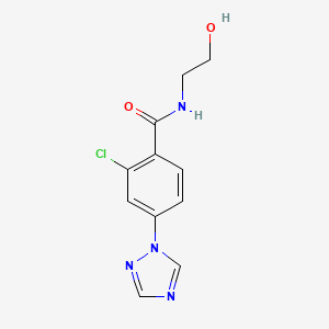 2-Chloro-N-(2-hydroxyethyl)-4-(1H-1,2,4-triazol-1-yl)benzamide - 952183-15-2