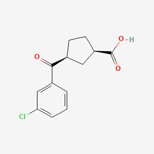 cis-3-(3-Chlorobenzoyl)cyclopentane-1-carboxylic acid - 732252-62-9