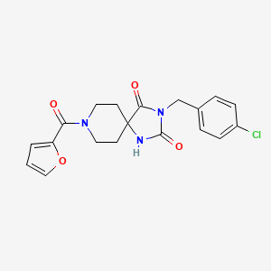 3-(4-Chlorobenzyl)-8-(furan-2-carbonyl)-1,3,8-triazaspiro[4.5]decane-2,4-dione - 1021126-96-4