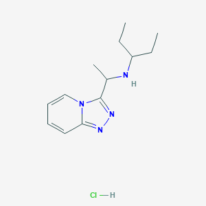 (Pentan-3-yl)(1-{[1,2,4]triazolo[4,3-a]pyridin-3-yl}ethyl)amine hydrochloride - 1258652-30-0