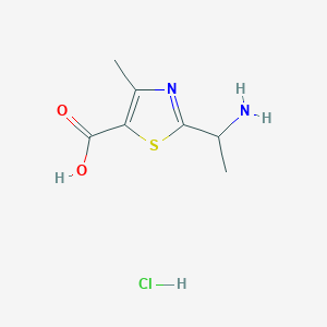 2-(1-Aminoethyl)-4-methyl-1,3-thiazole-5-carboxylic acid;hydrochloride - 1369149-71-2